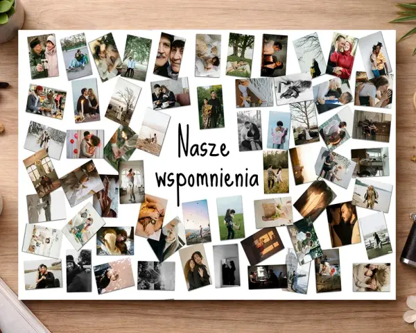Kolaż zdjęć "Nasze wspomnienia" to świetny pomysł na prezent lub dekorację. Dowiedz się, jak zrobic kolaz na IG!